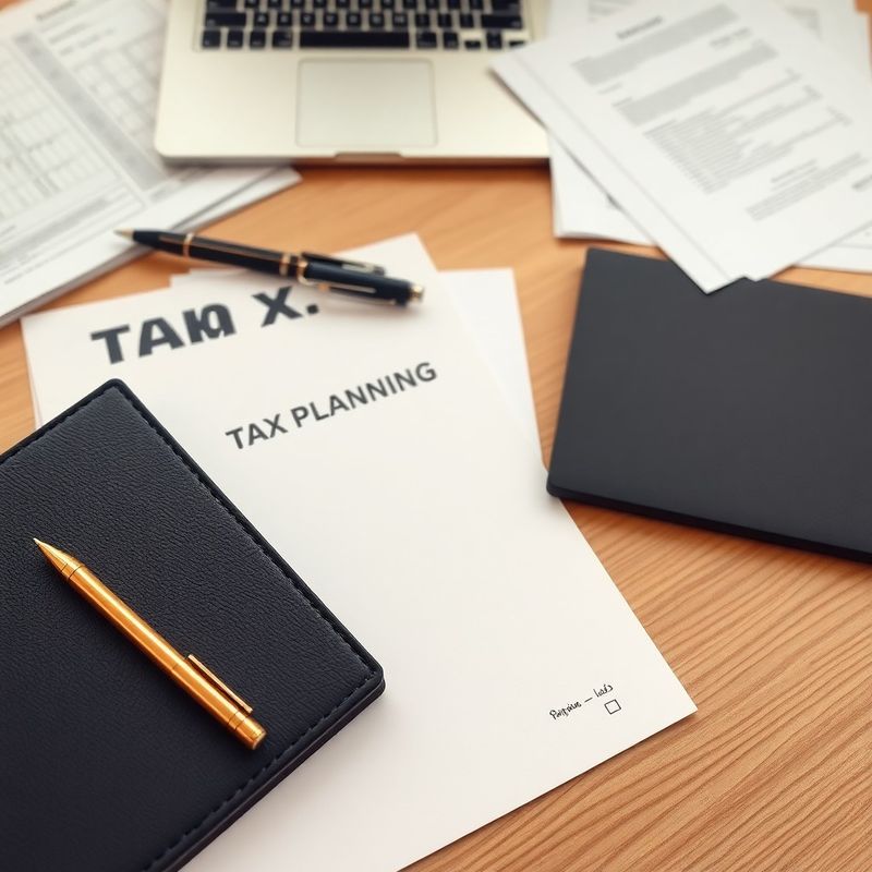 Documente fiscale, un stilou auriu pe un notebook antracit — flat-lay editorial